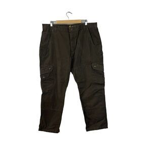 Carhartt 40X30 Cargo Work Pants Carpenter Cotton Brown Straight Leg Mens